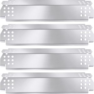 Grill Heat Plate Parts for Home Depot Nexgrill 720-0830H, 720-0888N, 720-0888, 720-0864, 720-0896B, Stainless Steel Grill Heat Tent, Burner Cover, Flame Tamer for 4 Burner Members Mark 720-0830G